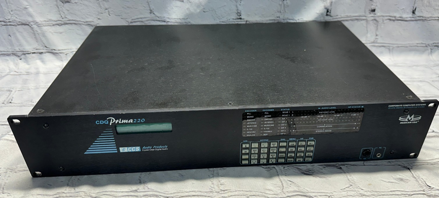 CCS CDQ Prima 220 Musicam Digital Audio Codec 20kHz Stereo ISDN 2RU Broadcast