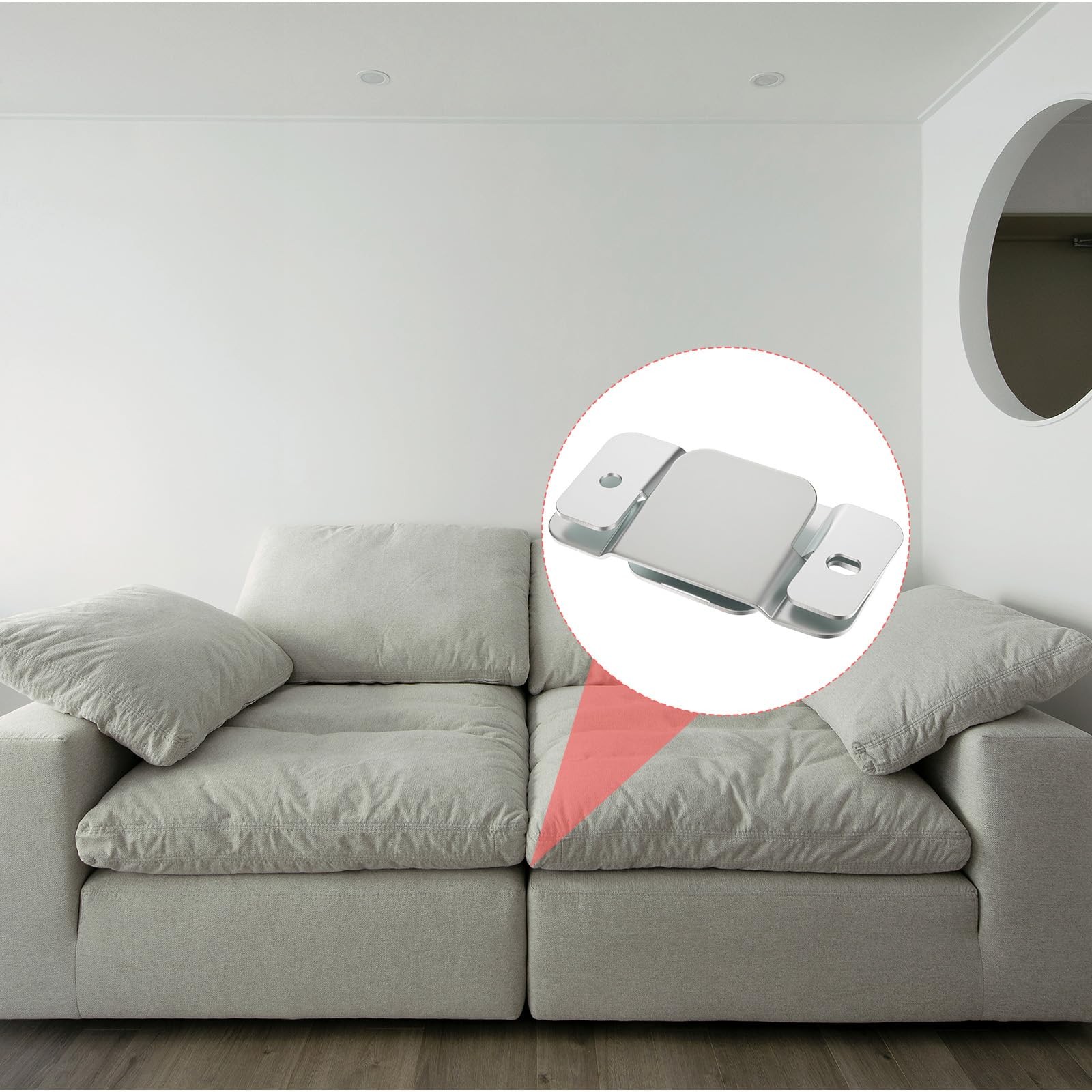 24 Pcs Metal Sectional Couch Connectors Stainless Steel Sectional Sofa Connec...