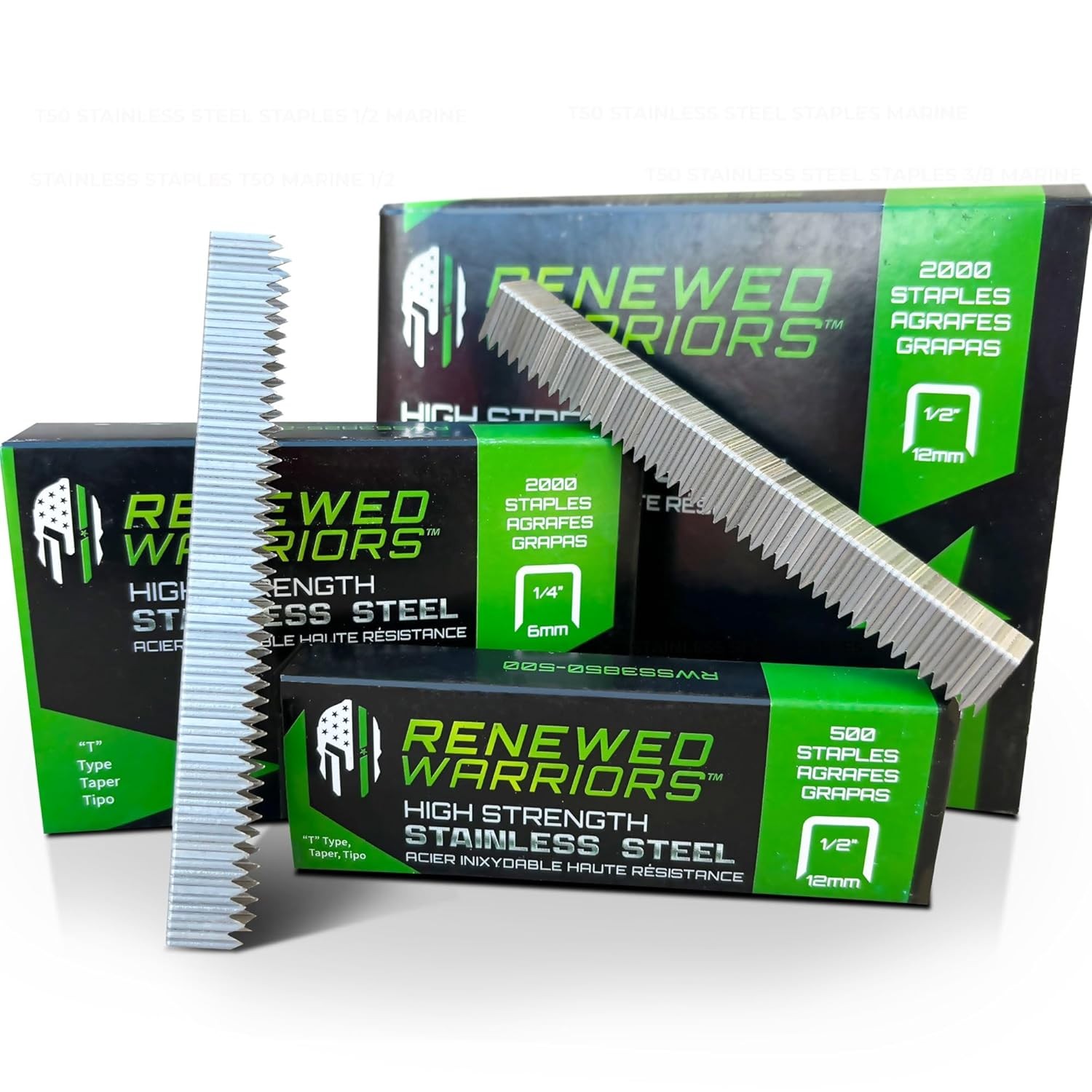 Staple Gun Staples for - T50 1/4 in T/50 Type - Leg