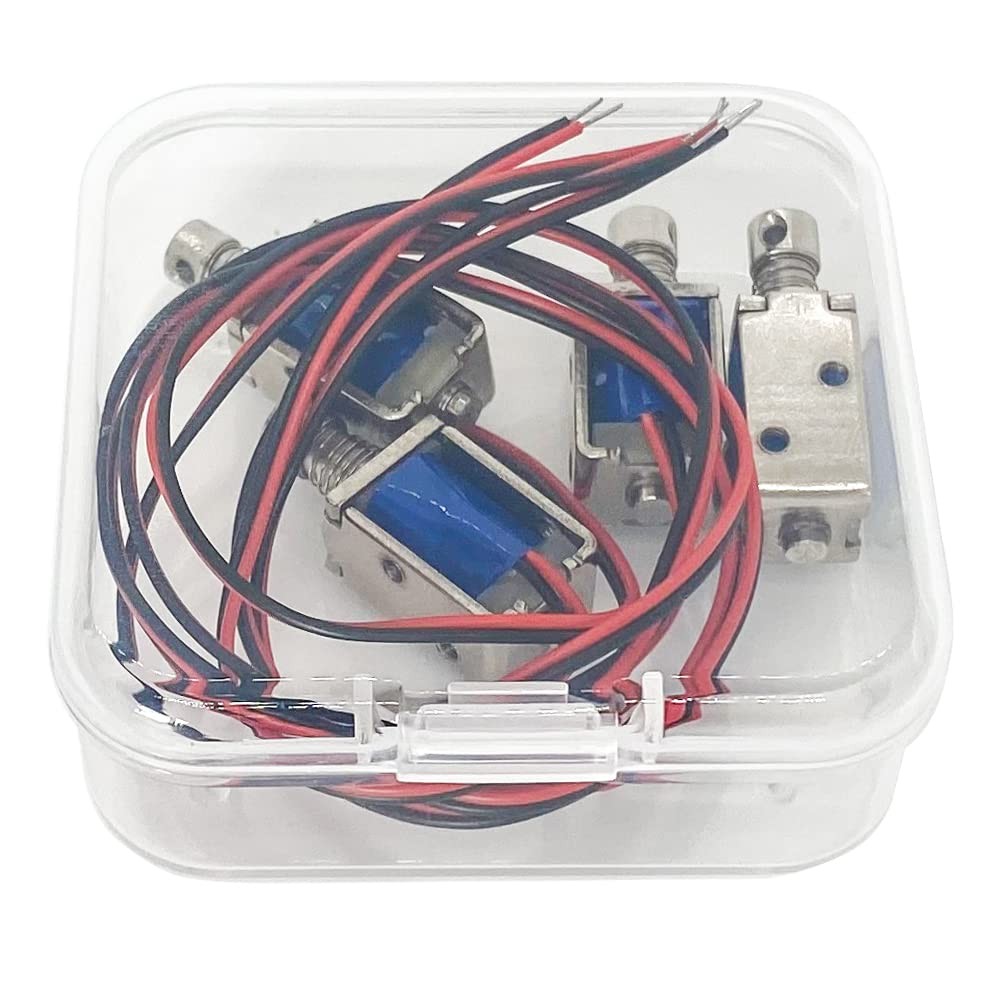 4Pcs DC 12V Micro Push Pull Solenoid Electromagnet Mini Solenoid Linear Actua...
