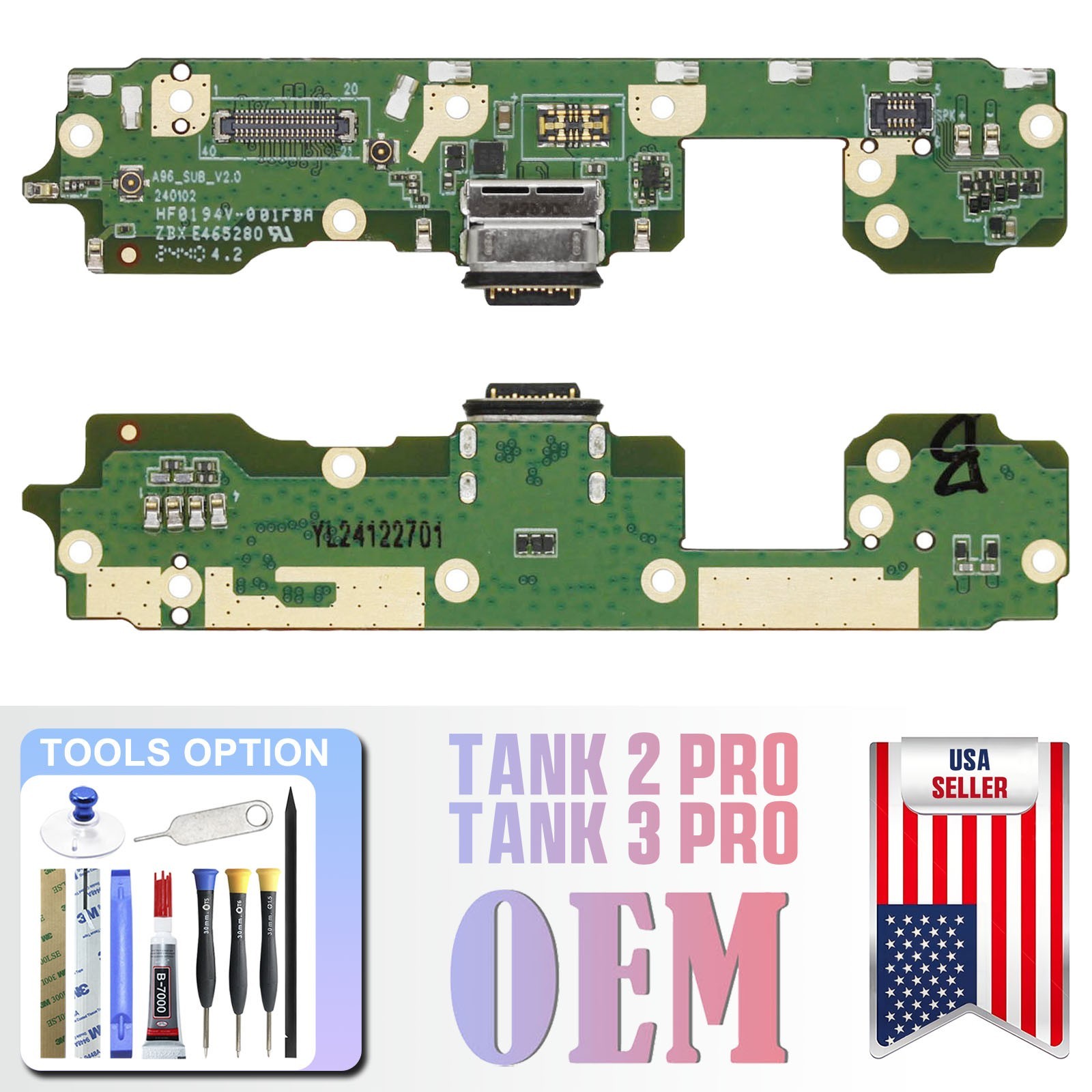 OEM USB Charging Port Board Dock For Unihertz Tank 3 Pro 8849 / Tank 2 Pro USA
