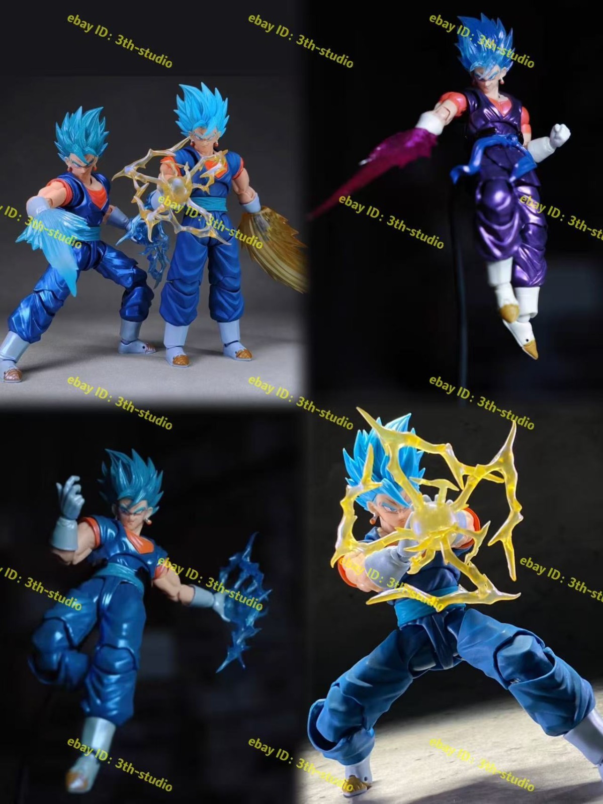 YGMW 08 09A 09B OC Toys  1/12 shf Super Saiyan Blue Vegito 3.0 Action figure