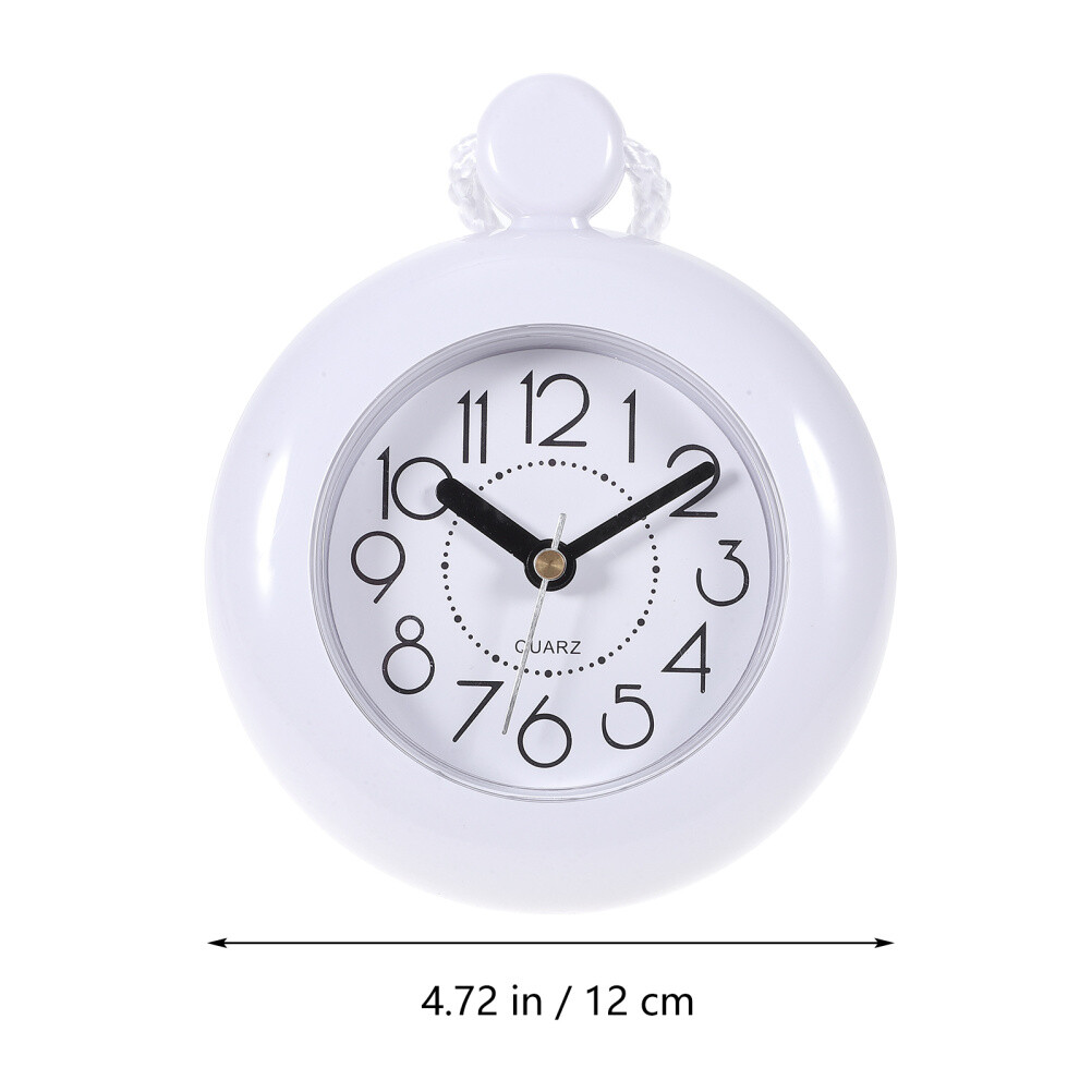 Bathroom Waterproof Wall Clock Digital Hanging Rope Rustic Decor Clocks