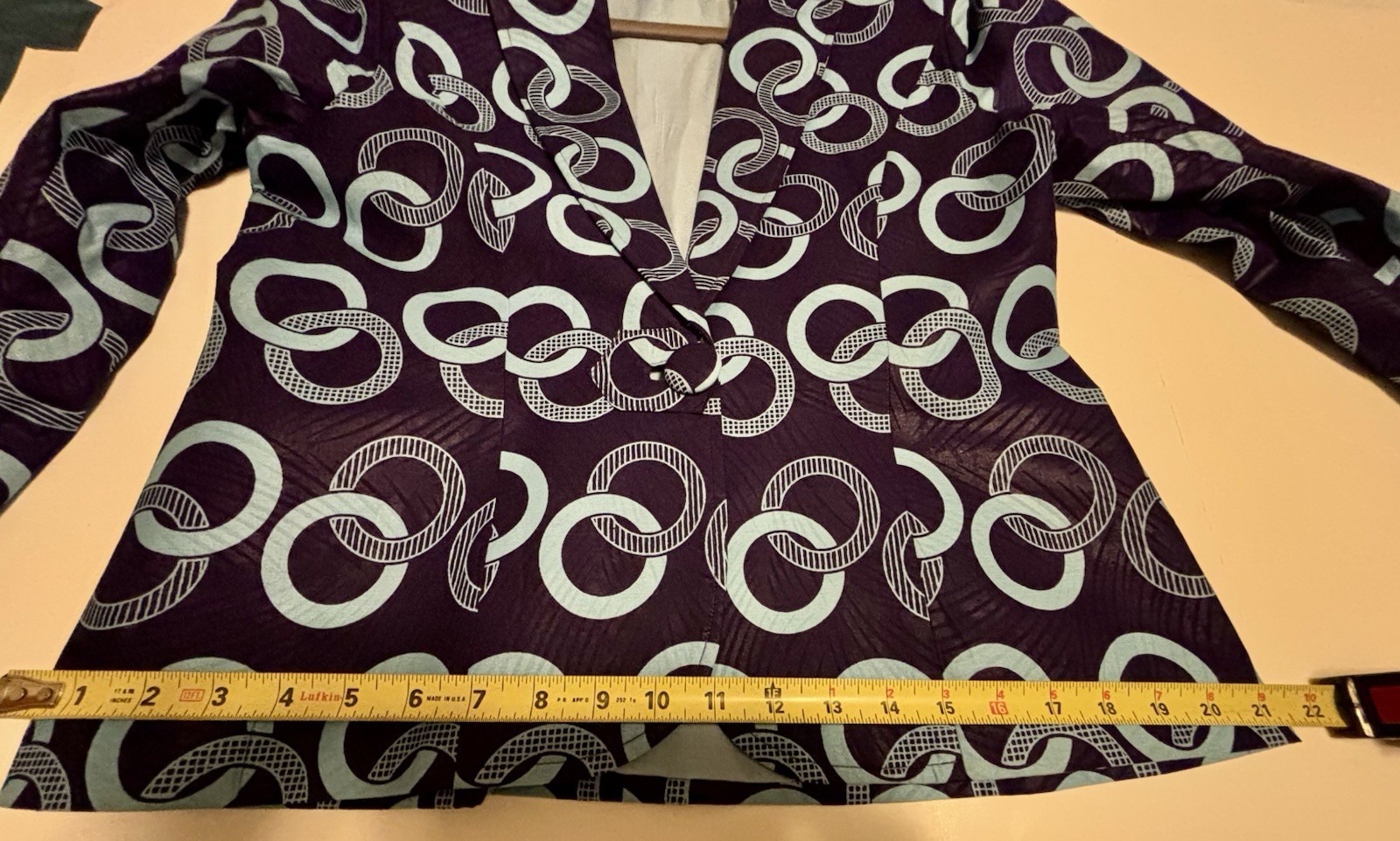 African Ankara Wax Fabric Women Jacket Blazer Coat Size 12/ Large NEW