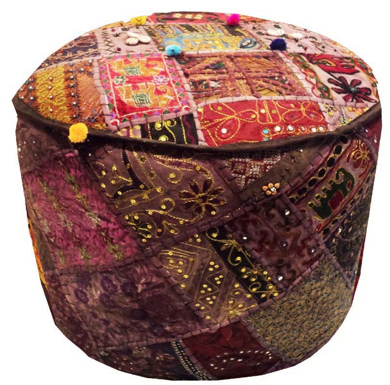 33% OFF 24" HOME DÉCOR OTTOMAN POUF BENCH FOOTSTOOL POUFFE PILLOW CHAIR COVER