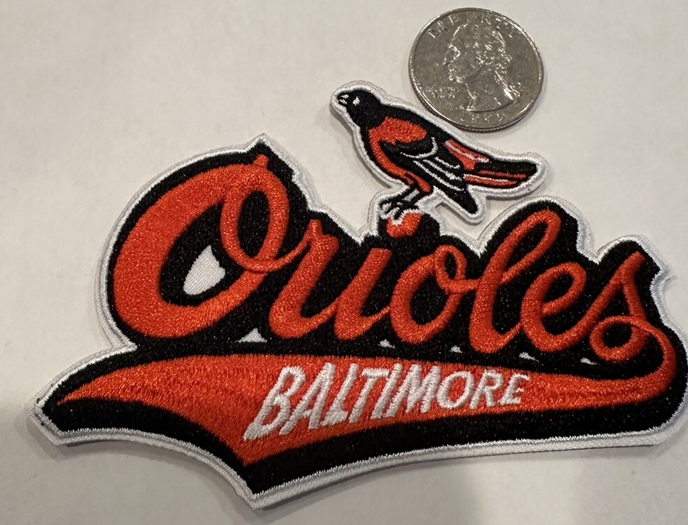 BALTIMORE ORIOLES Vintage Style Embroidered Iron On Patch 4”x 2.5” Beautiful!