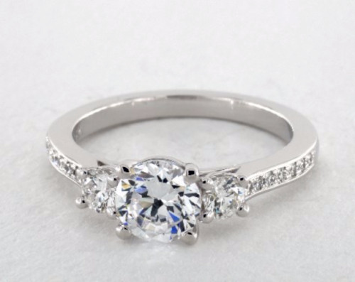 1.80 Ct Round Lab Created Diamond Engagement Wedding Ring14K Solid White Gold D