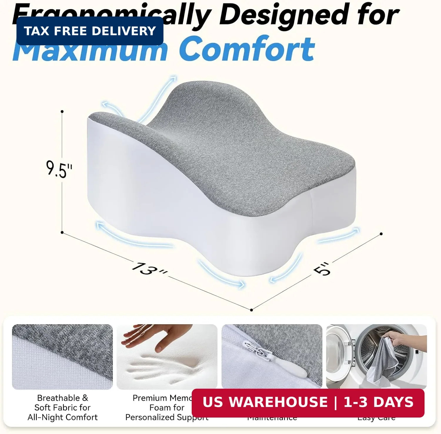 Knee Pillow for Side Sleepers,Leg Pillows for Sciatica,Knees,Hips,Joints Between