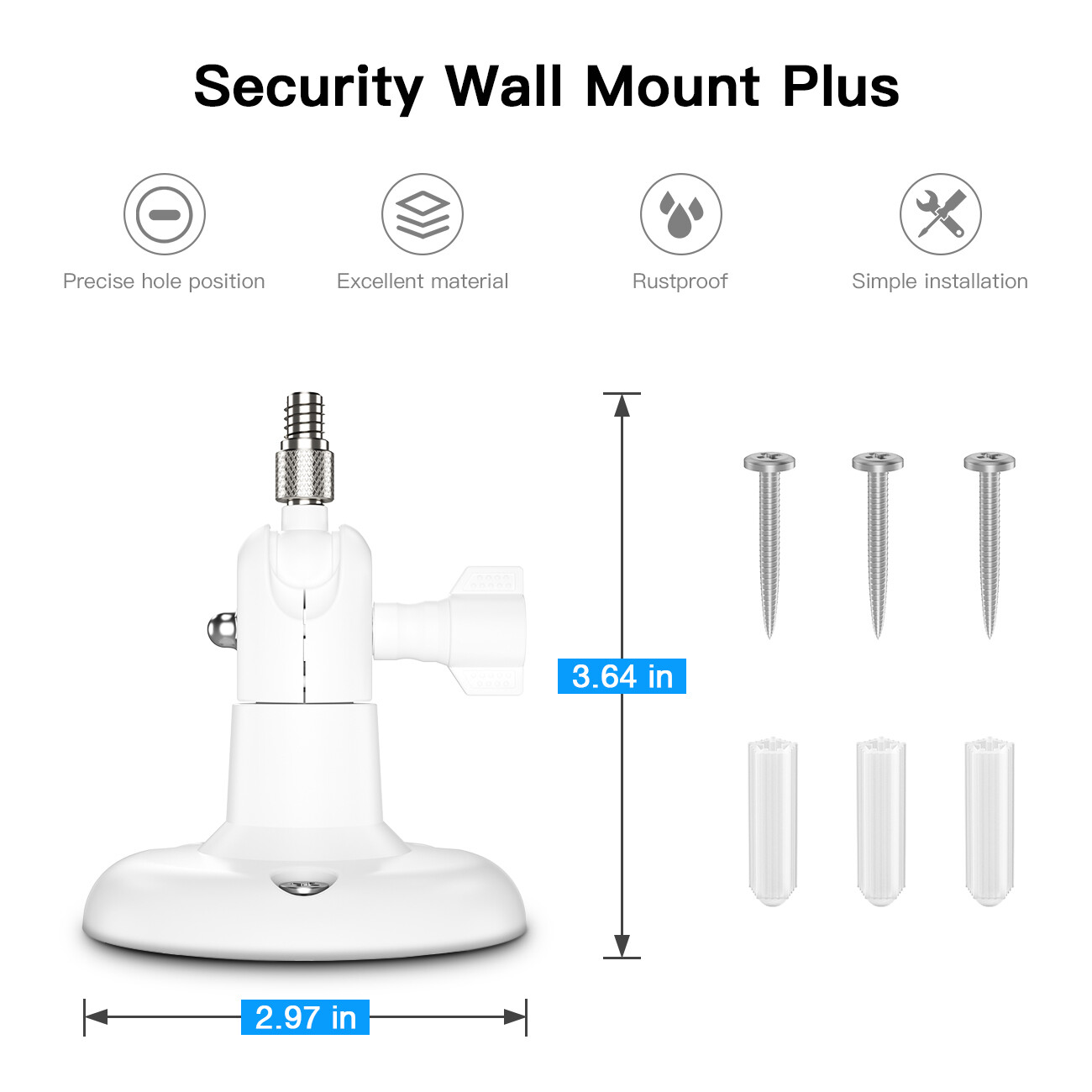 HOLACA Wall Mount for Ring Stick Up Cam Battery/ Elite HD Security Camera 3pack