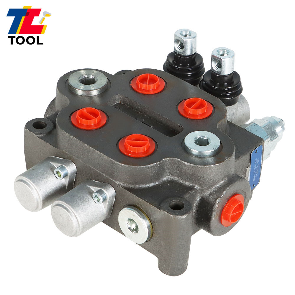 25GPM Hydraulic Directional Control Valve Tractor Loader 2 Spool BSPP Ports