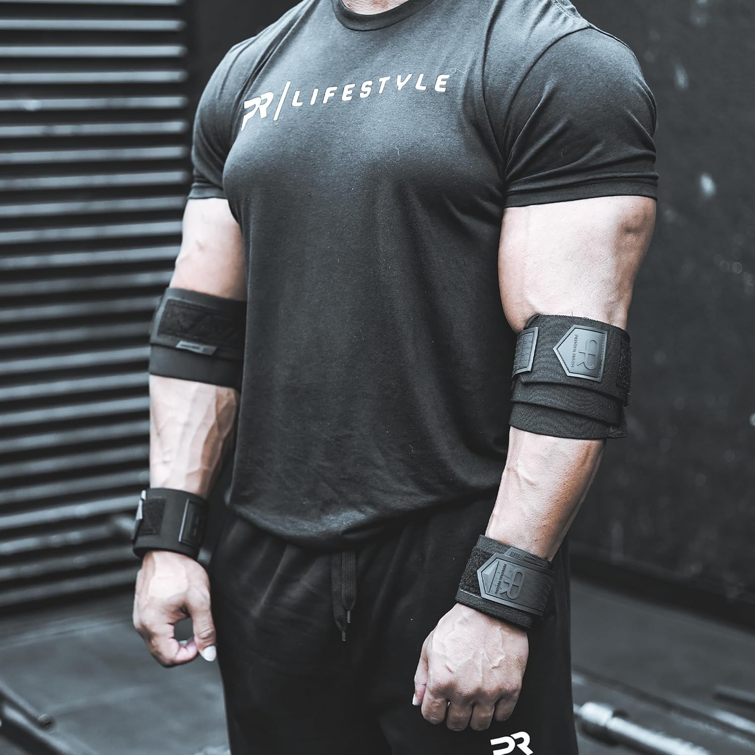 PR Personal Record Elbow Wraps for Weightlifting - Heavy Duty Construction, 25%