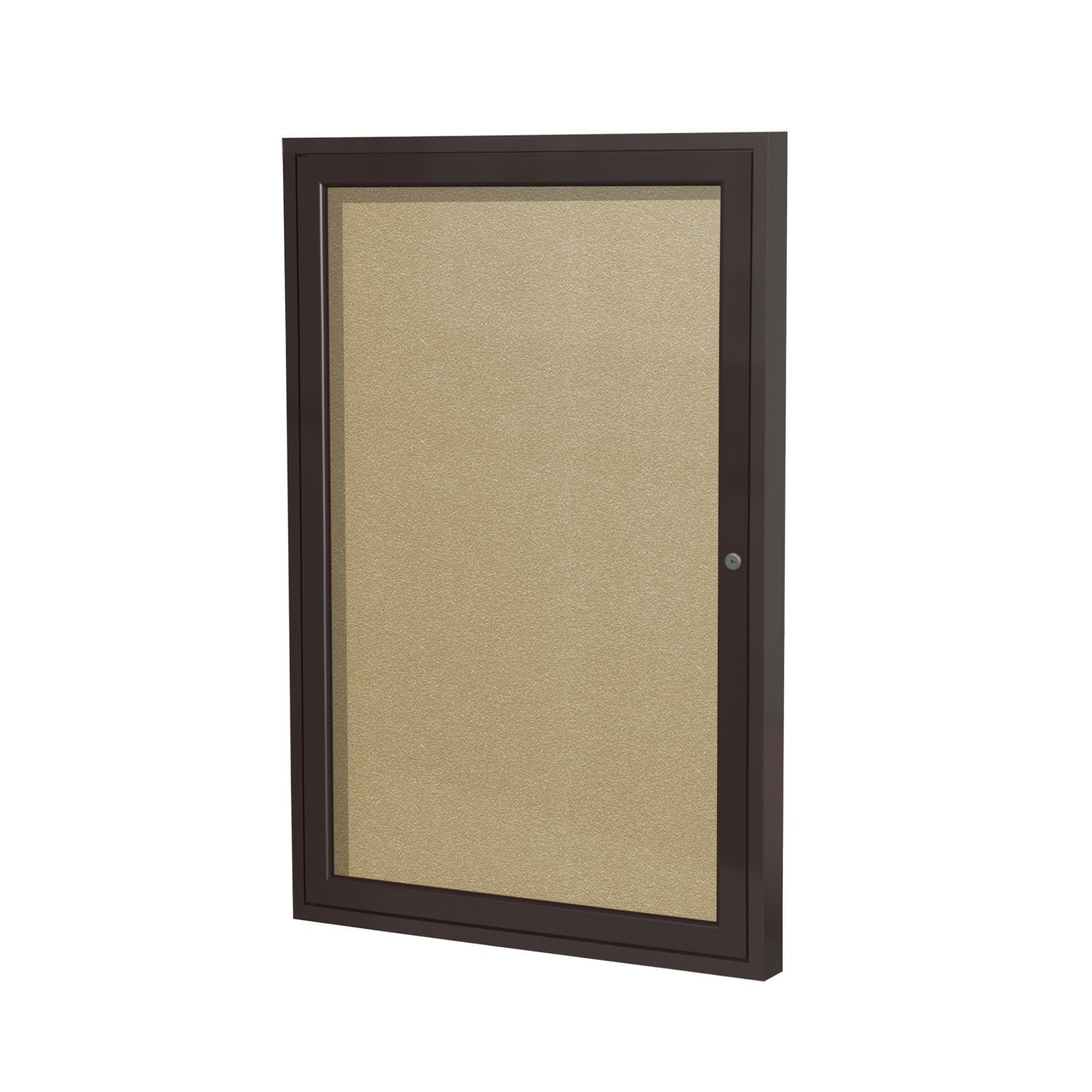 Ghent's Vinyl 24" x 18" 1 Door Enclosed Bulletin Board in Black