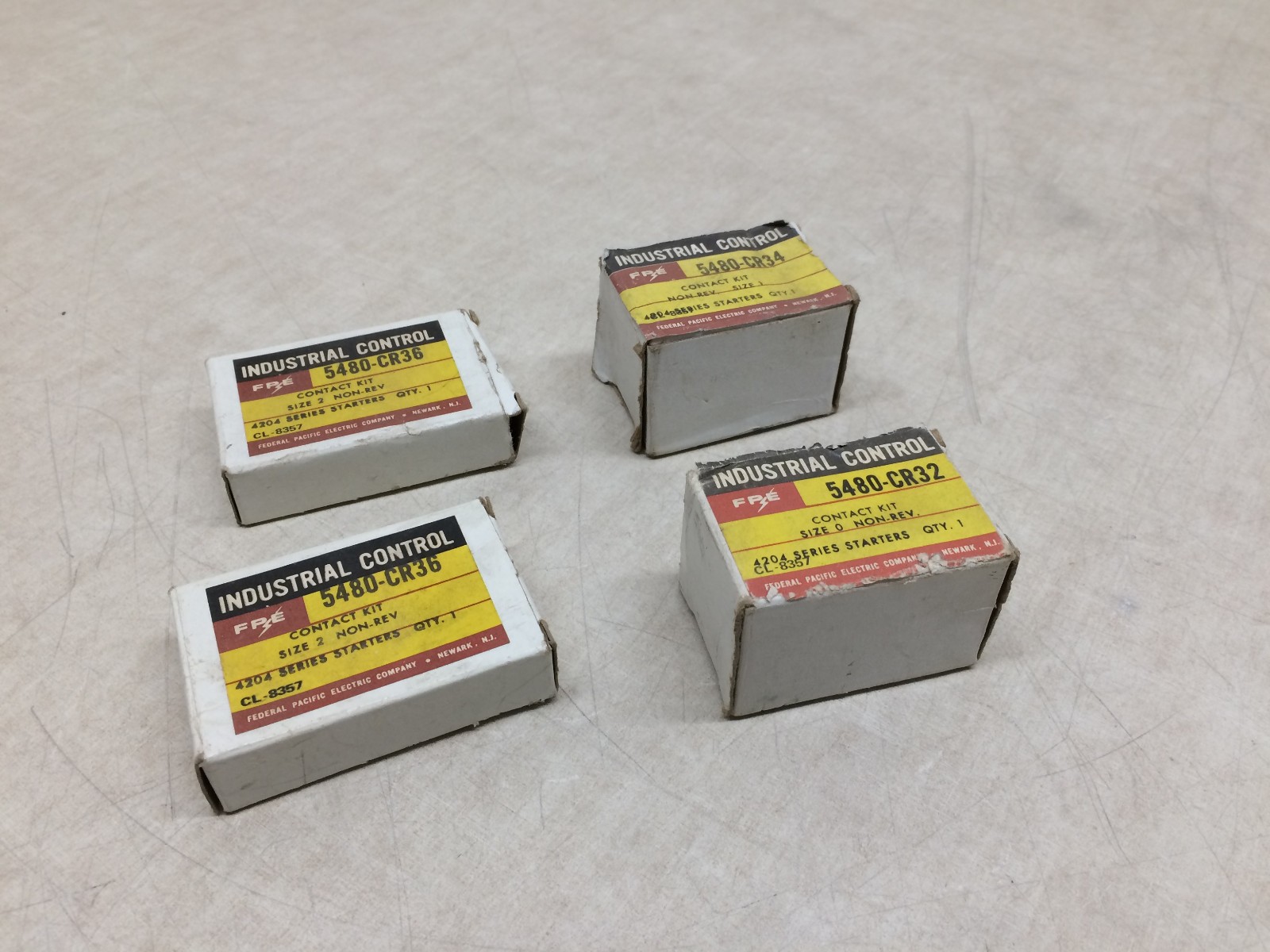 Lot of 4 FPE Industrial Control Contact Kits 5480-CR34/32/36 4204 Series Starter