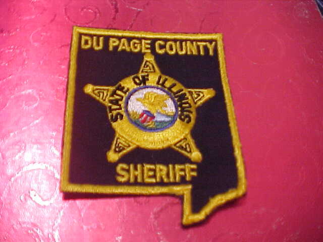 DU PAGE COUNTY ILLINOIS POLICE PATCH SHOULDER SIZE UNUSED