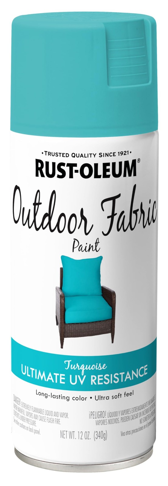 Rust Oleum Specialty Turquoise Outdoor Fabric Spray Paint 12 Ounce Recolor Re...