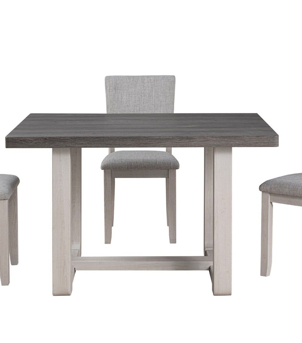 Transitional Style Dining Table 1pc Dining Room Furniture Gray Rectangle Shape