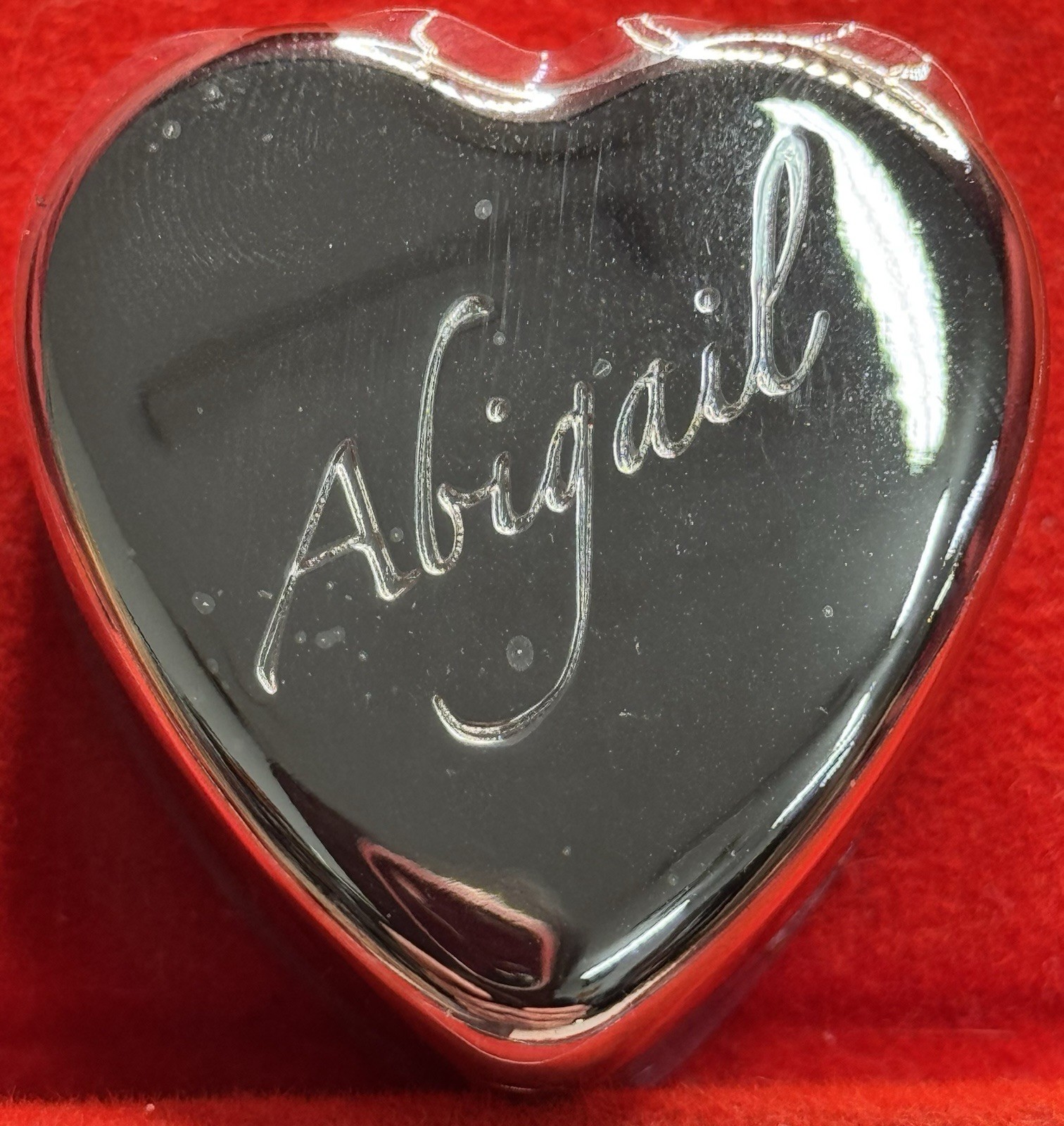 Abigail Ganz Heart Trinket Box Velvet Lined 1.5” NIB Early 2000’s
