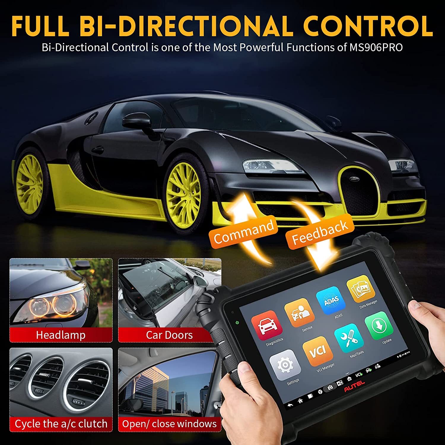 Autel MaxiSYS MS906 Pro ECU Coding Full System Diagnostic Scanner AS MK906 PRO