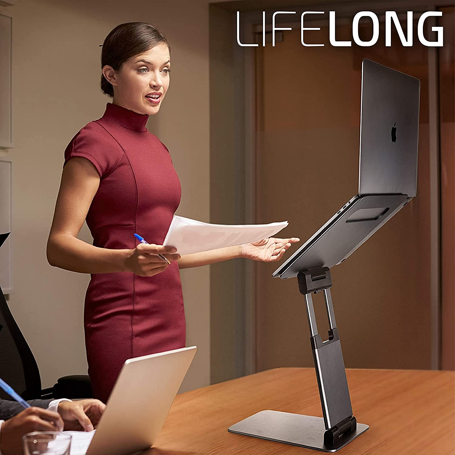 Adjustable Ergonomic Laptop Stand, Portable Riser for 10-17" Laptops
