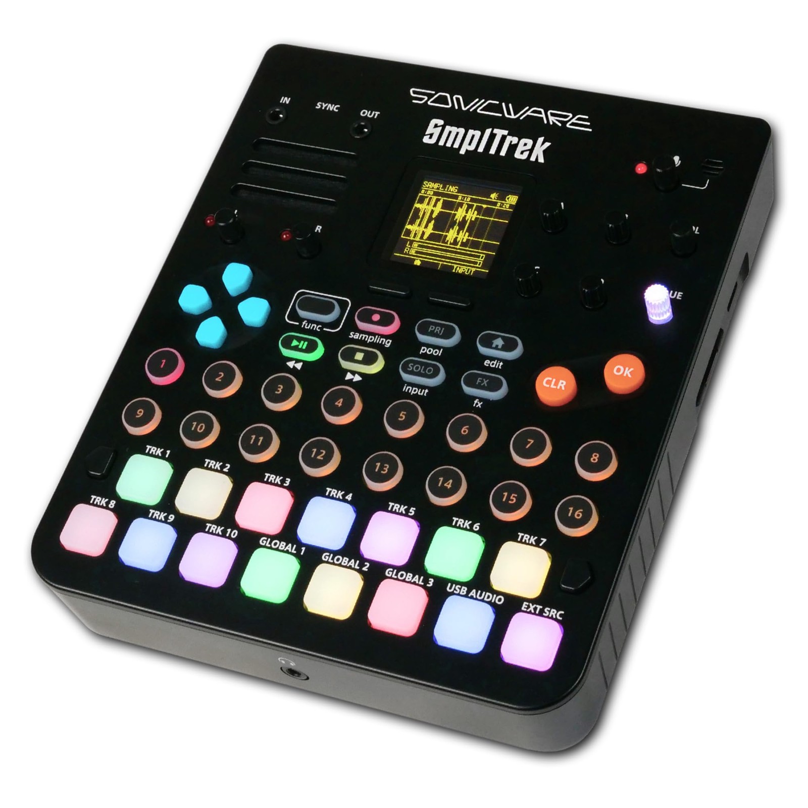 Sonicware SmplTrek [Portable Production Sampler] Compact, lightweight Black