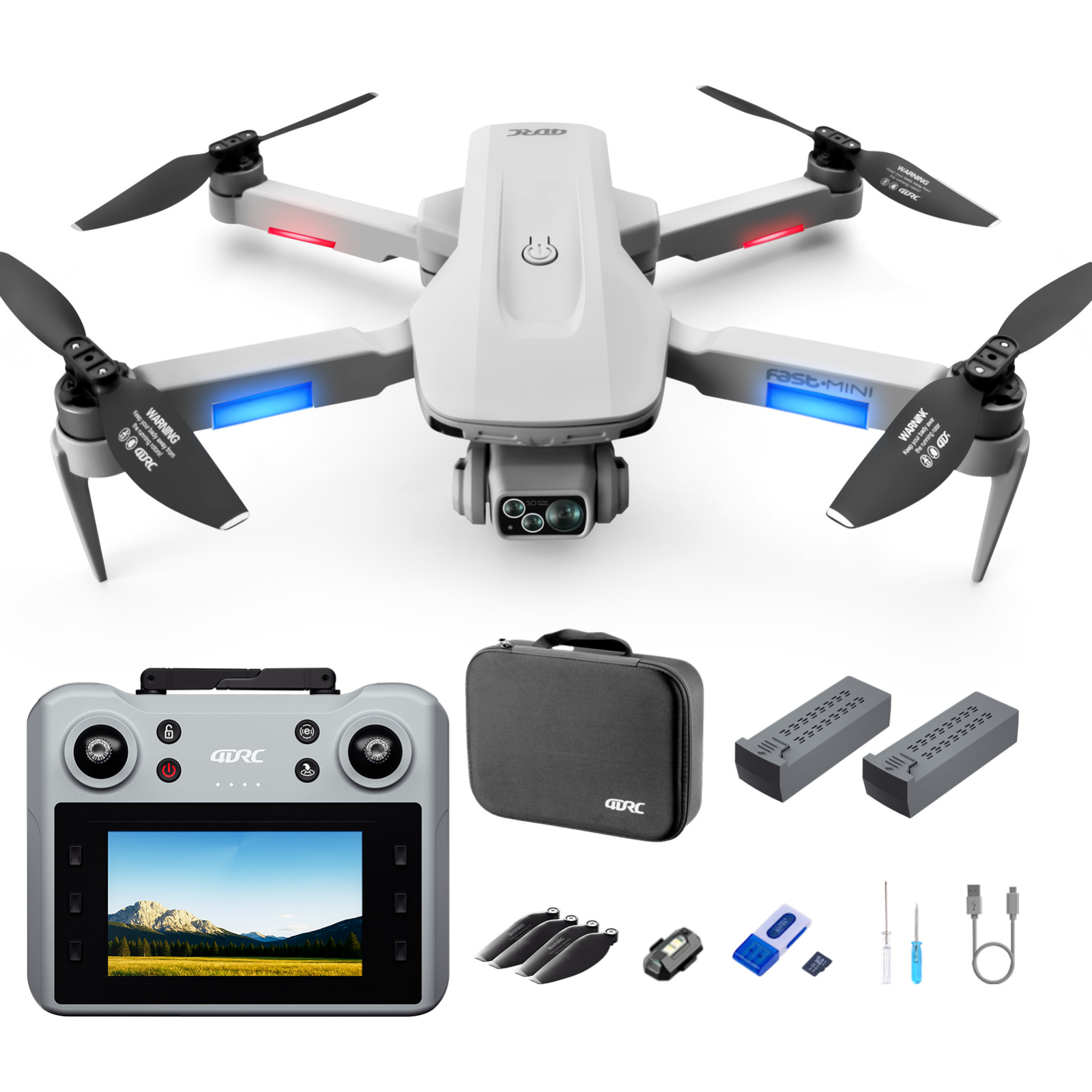 5G Rc Drones With screen RC 4K GPS Drone X Pro HD Dual Camera WiFi FPV Foldable