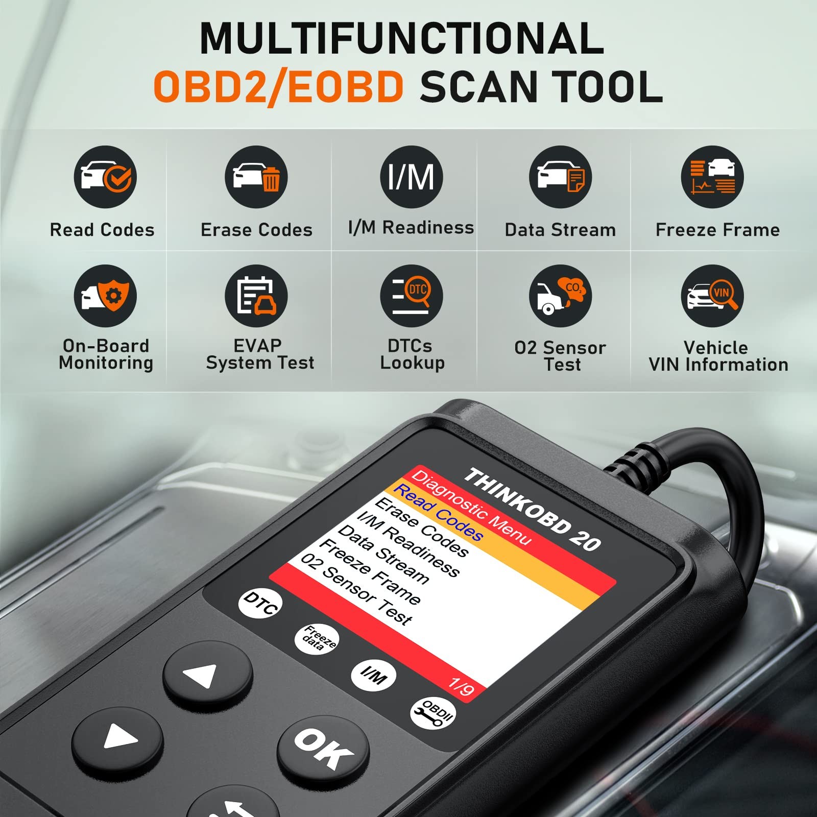 Thinkcar ThinkOBD 20 Full OBD2 Diagnostic Scan Tool Fault Code Read Scanner EVAP
