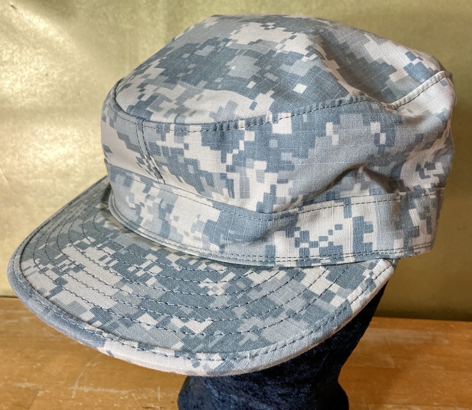 US Army Patrol Cap Hat Fitted 7 5/8 Digital Camo Military SPM1C1-12-D-N020 EUC