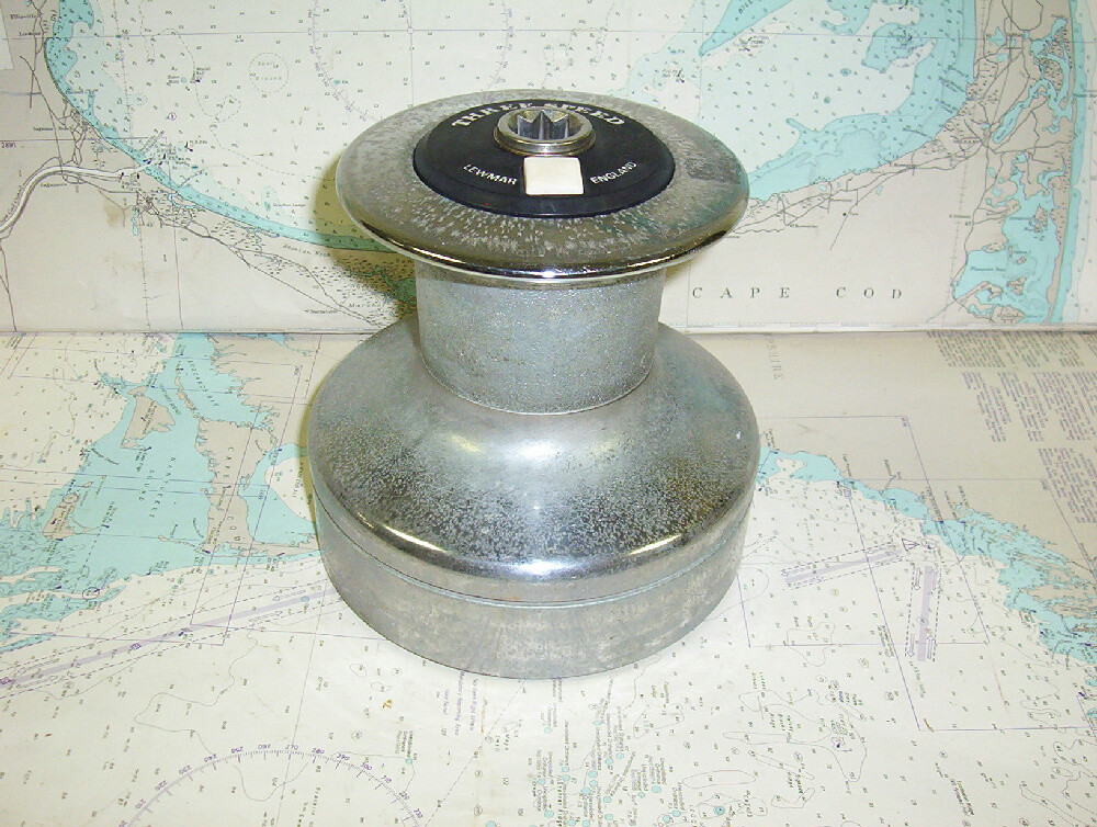 Boaters Resale Shop of TX 1711 0757.01 LEWMAR 44 CHROME PLATED 3 SPEED WINCH