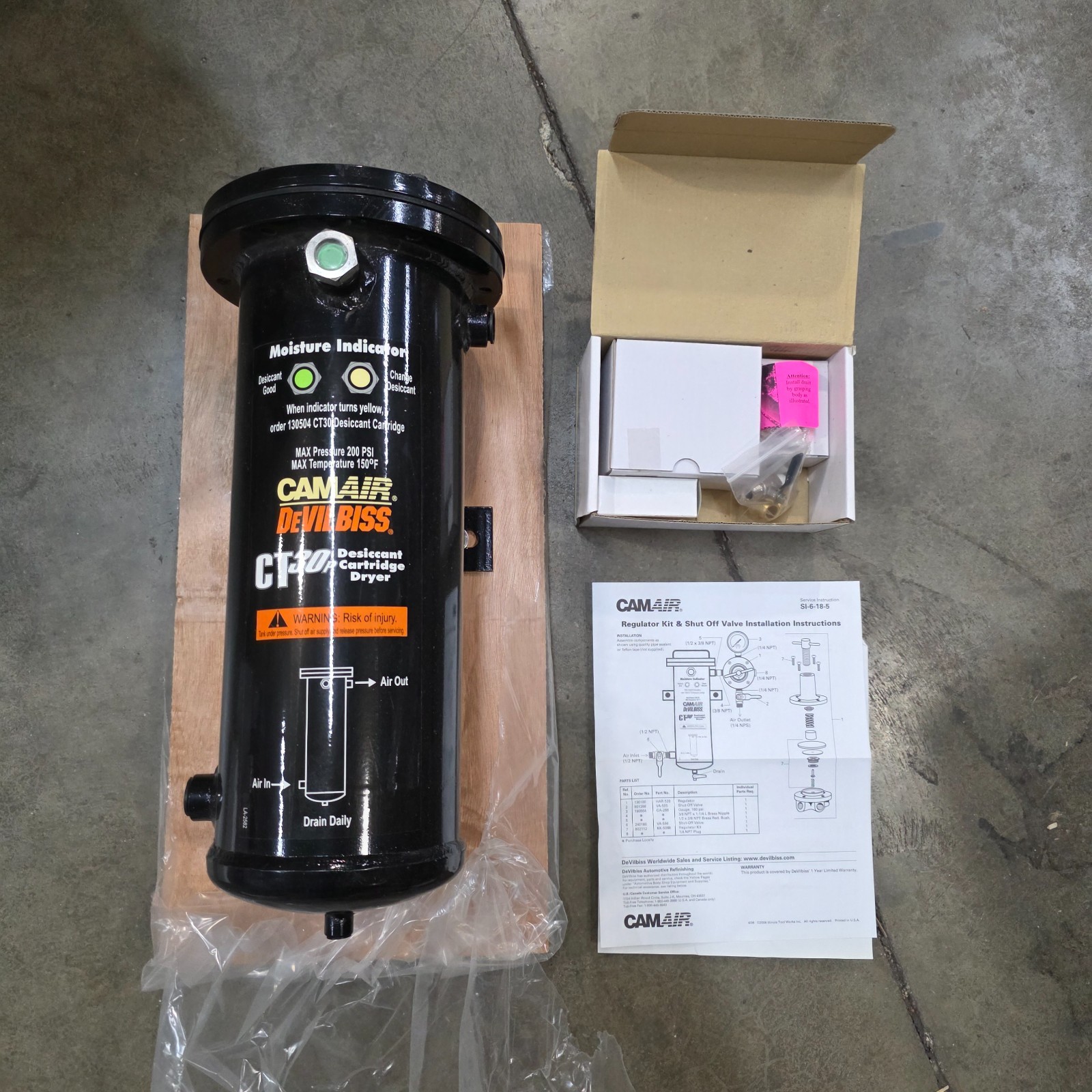 Devilbiss CamAir 130514 130500 Desiccant Air Dryer System Ct-30 Brand New!