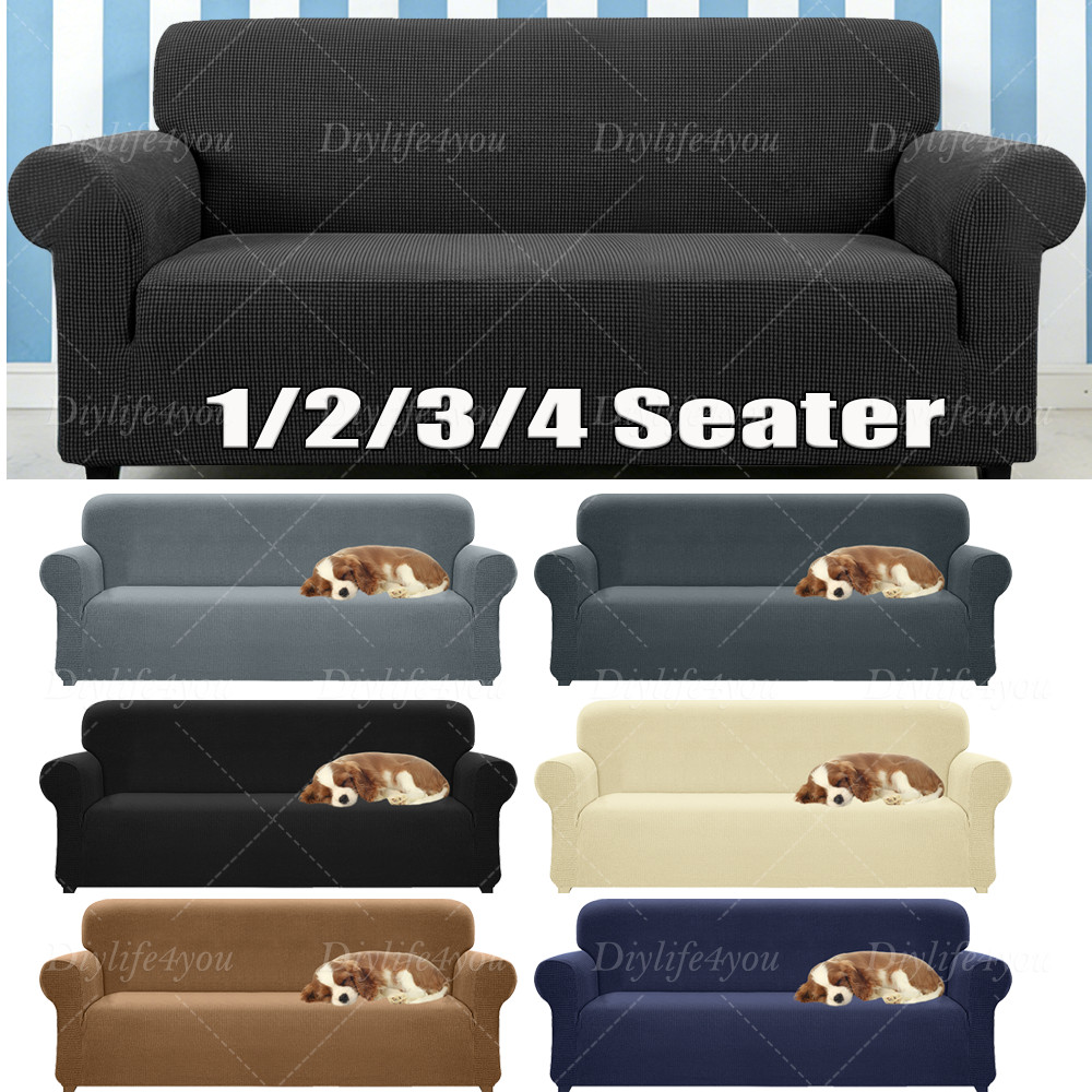 PREMIUM Elastic STRETCH SOFA COVERS Slipcover Protector Settee 1/2/3/4 Seater