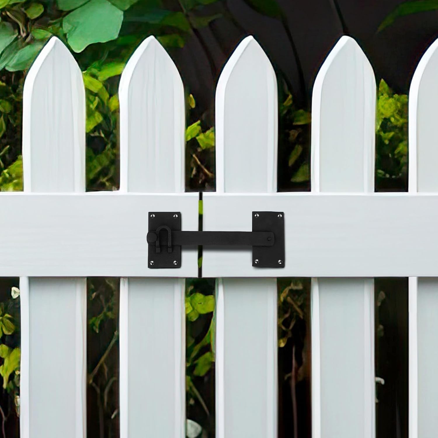 Traditional 12" Wrought Iron Gate Lock - Easy Installation