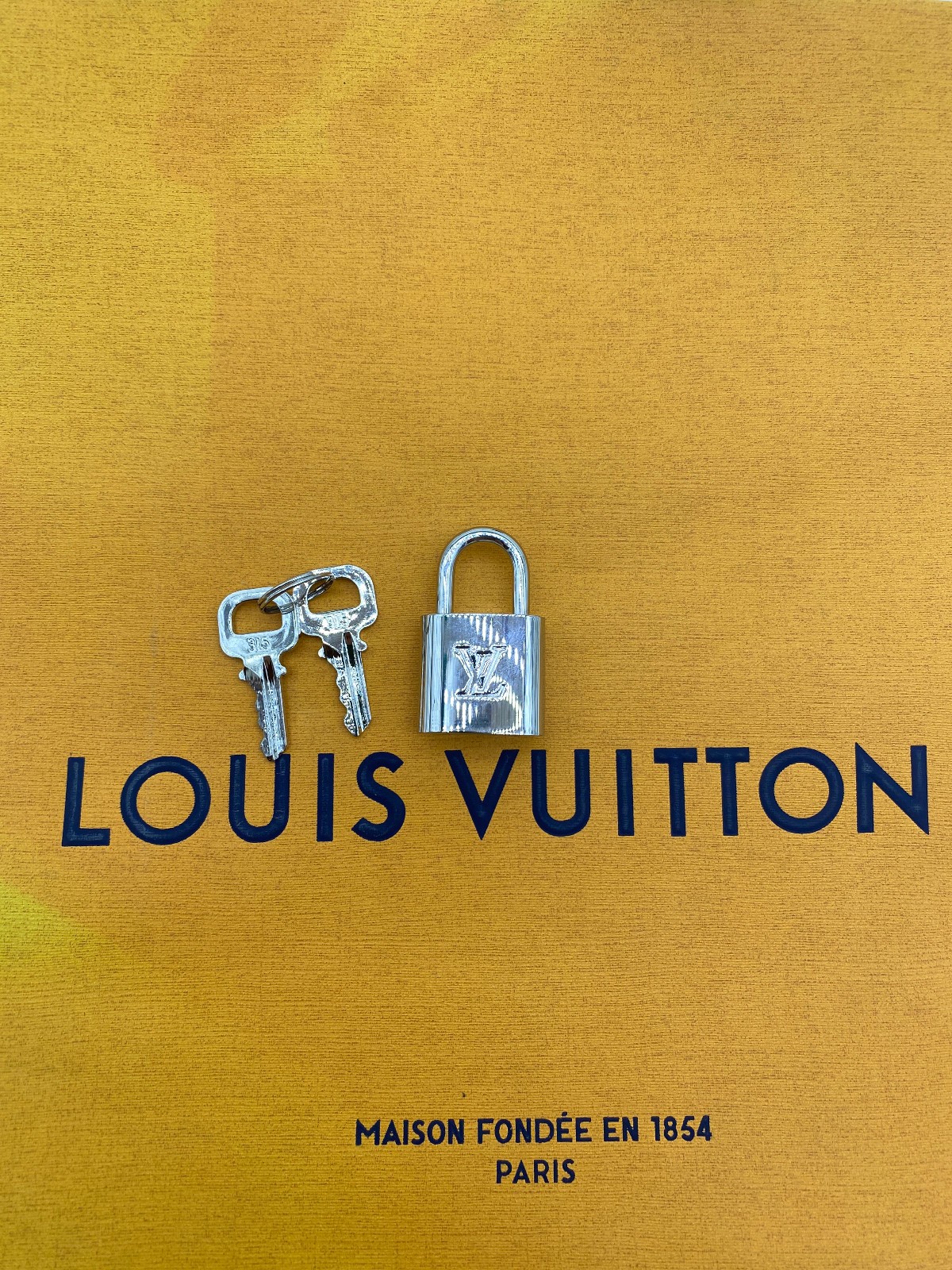 Louis Vuitton PadLock Silver Lock 2 Key Brass Number 315