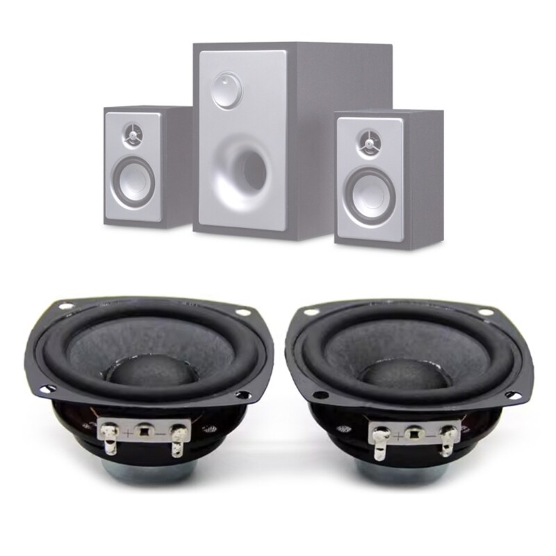 2Pc Professional Speaker 66MM 4Ohm 25W Full Magnet Loudspeaker