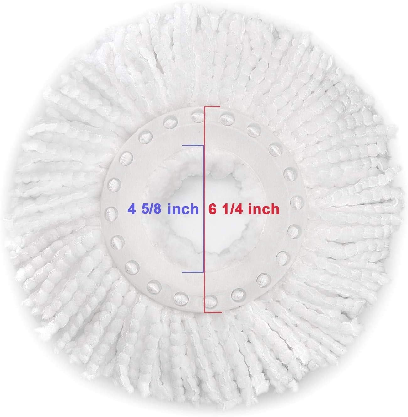 3-Pack Microfiber Spin Mop Replacement Heads for Universal 360 Mop Systems