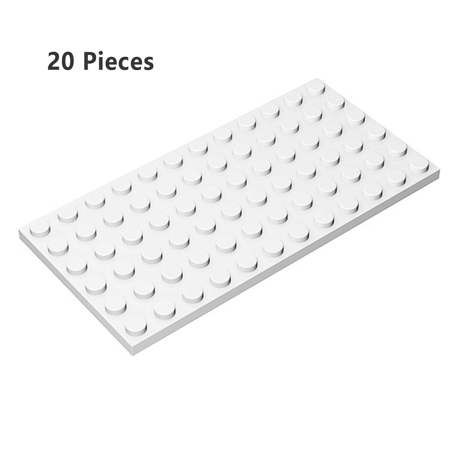 3028 Plate 6X12 White Bricks Parts 20 PCS Bricks, Pieces & Parts 100% Compatible