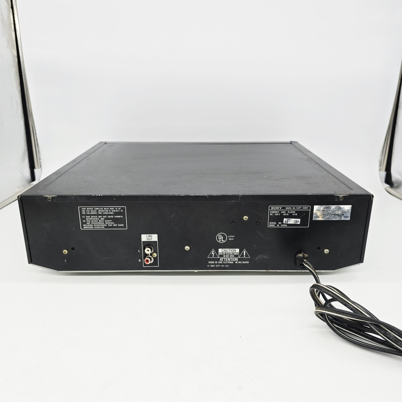 Sony CDP-C661 5 Disc CD Carousel Changer Player Compact Disc READ