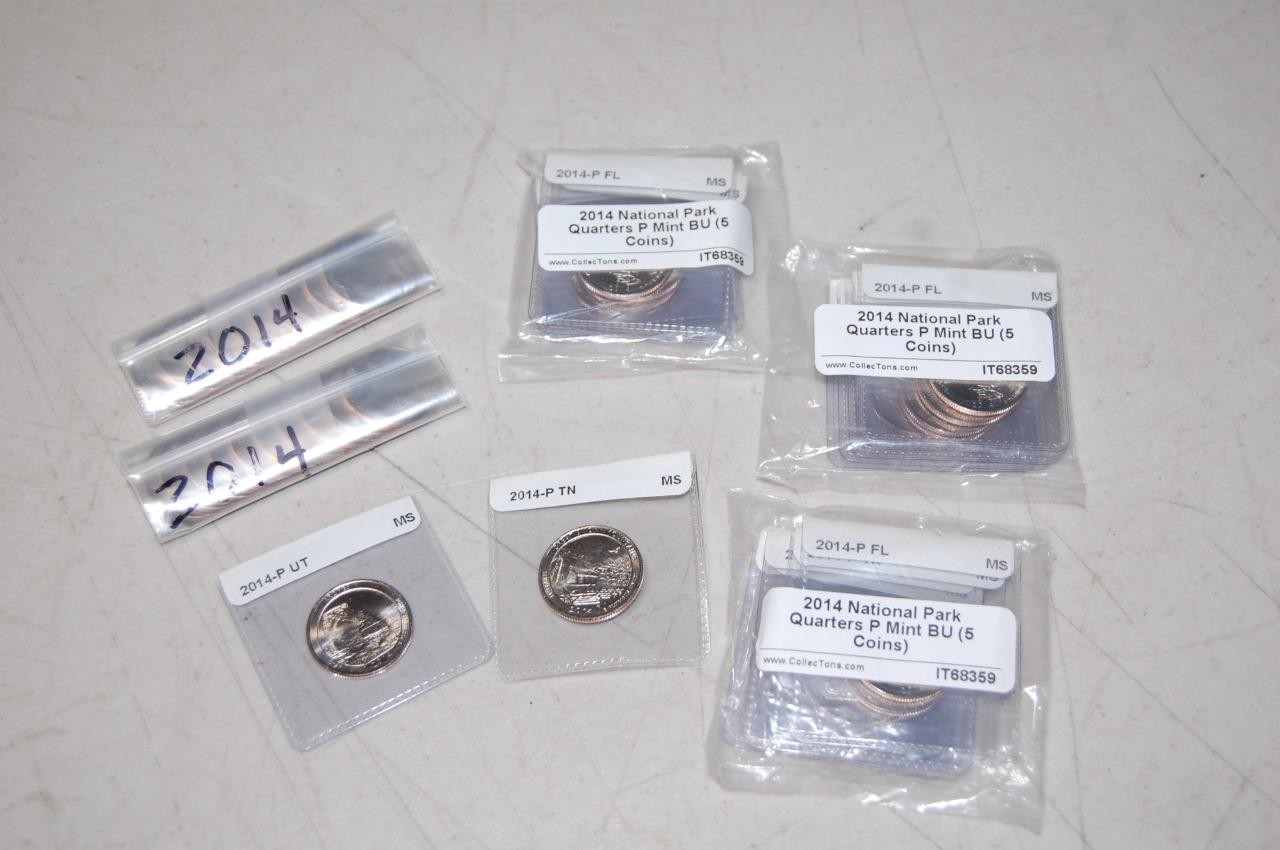 Lot of (37) 2014 America The Beautiful National Park Quarters (Sets, P&D)