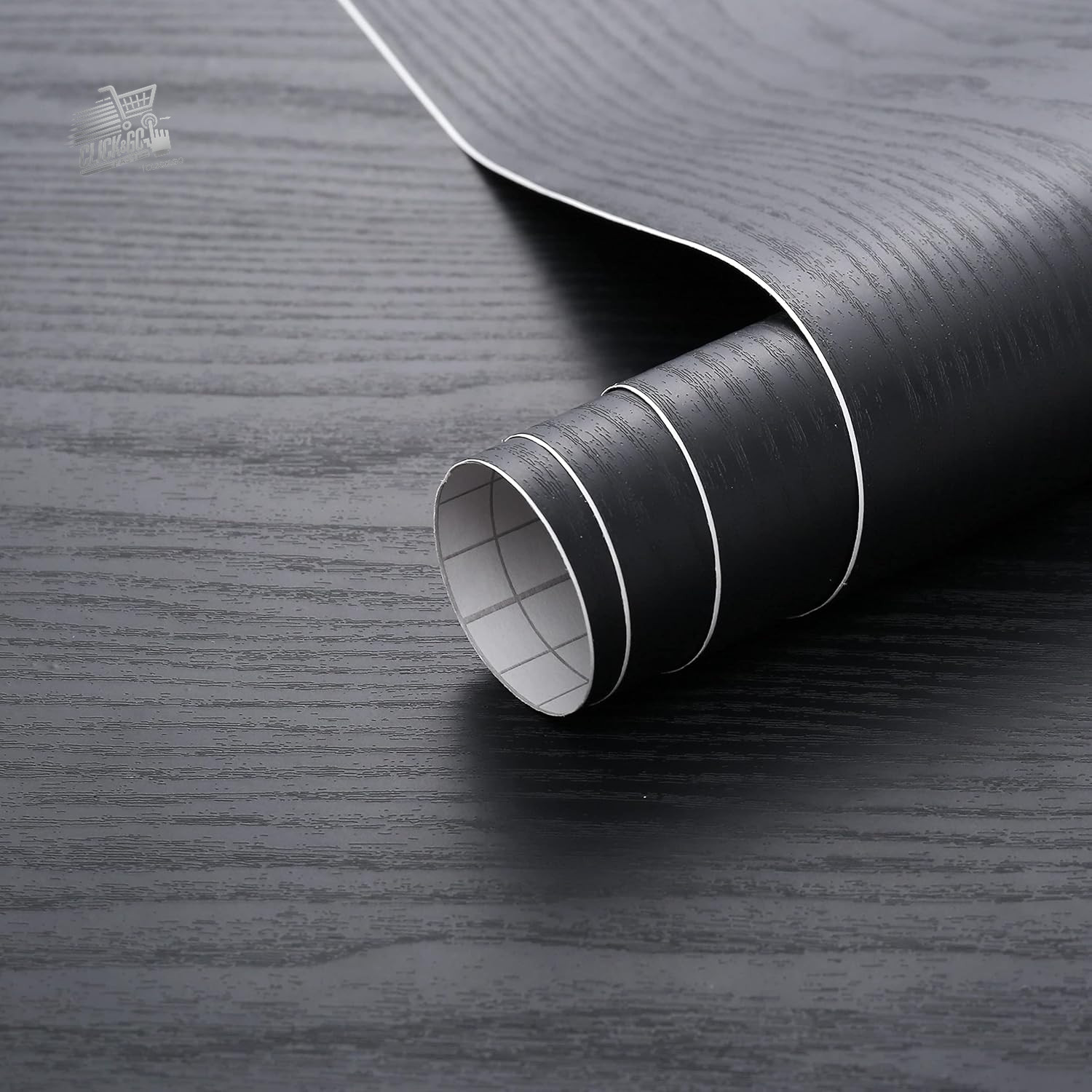 Arthome Black Wood Adhesive Film for Furniture 30cmx250cm Wallpaper Autoa
