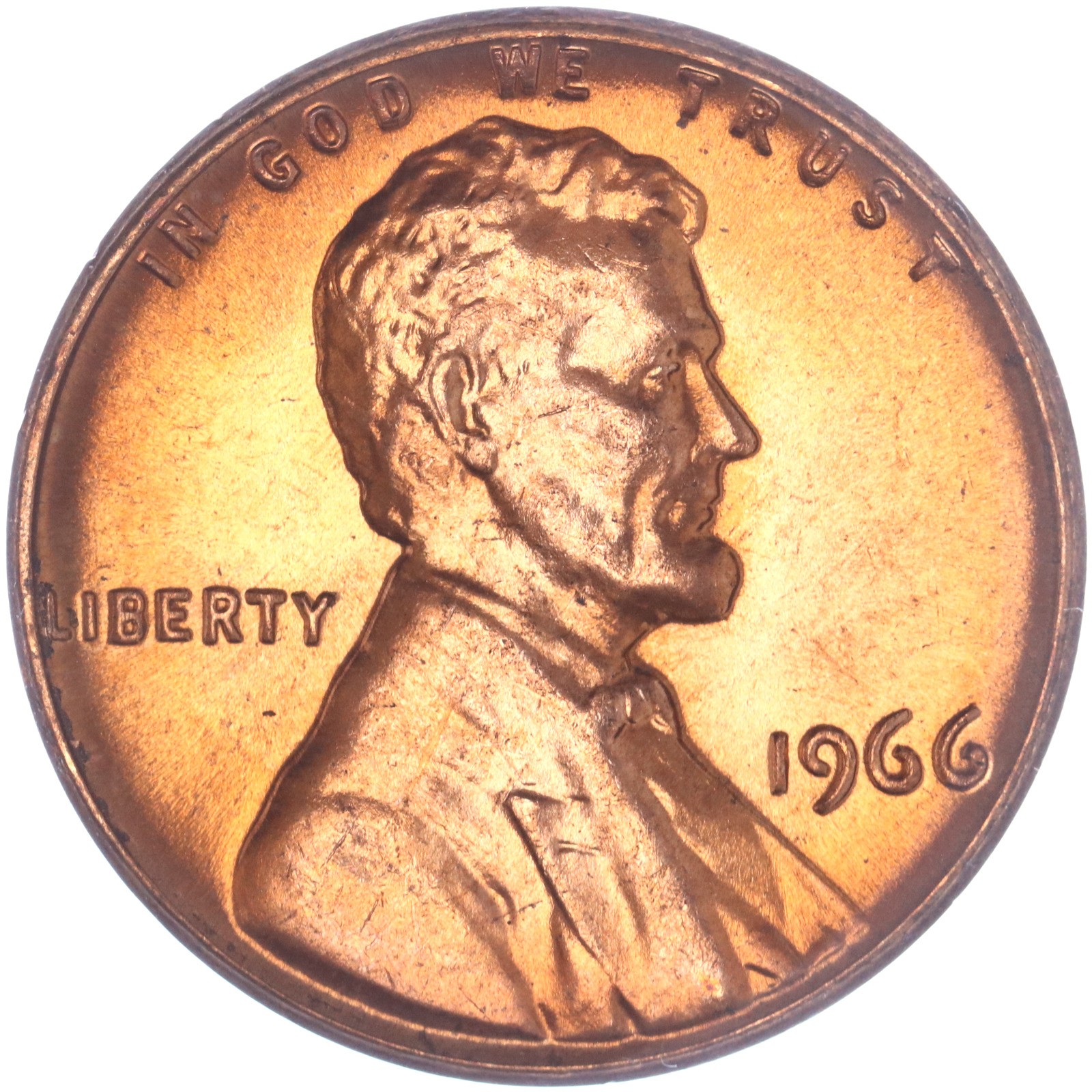 1966 (P) Lincoln Memorial Cent Choice BU Penny US Coin