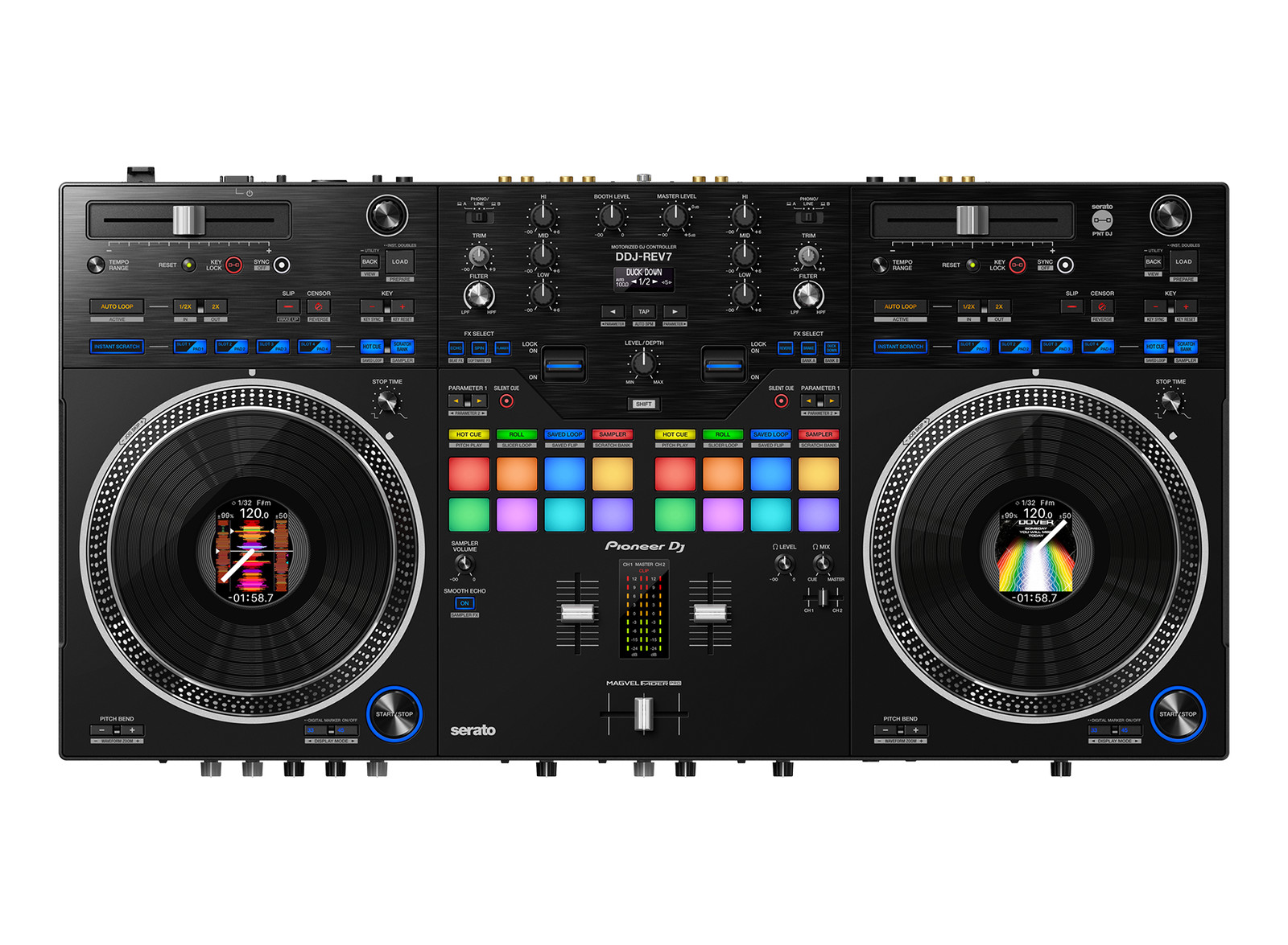 Pioneer DJ DDJ-REV7 Black DJ Controller with BL Case