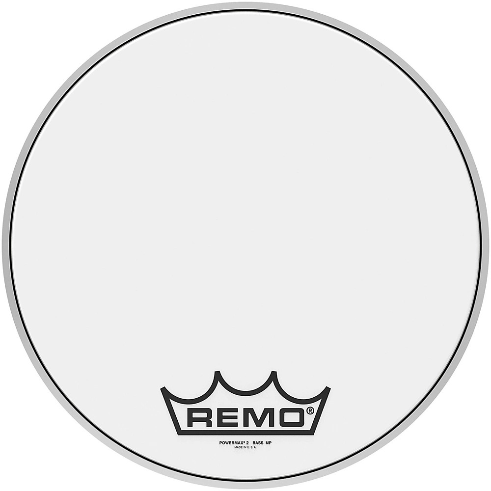 Remo Powermax 2 Ultra White Crimplock Bass Drum Head 16 in.