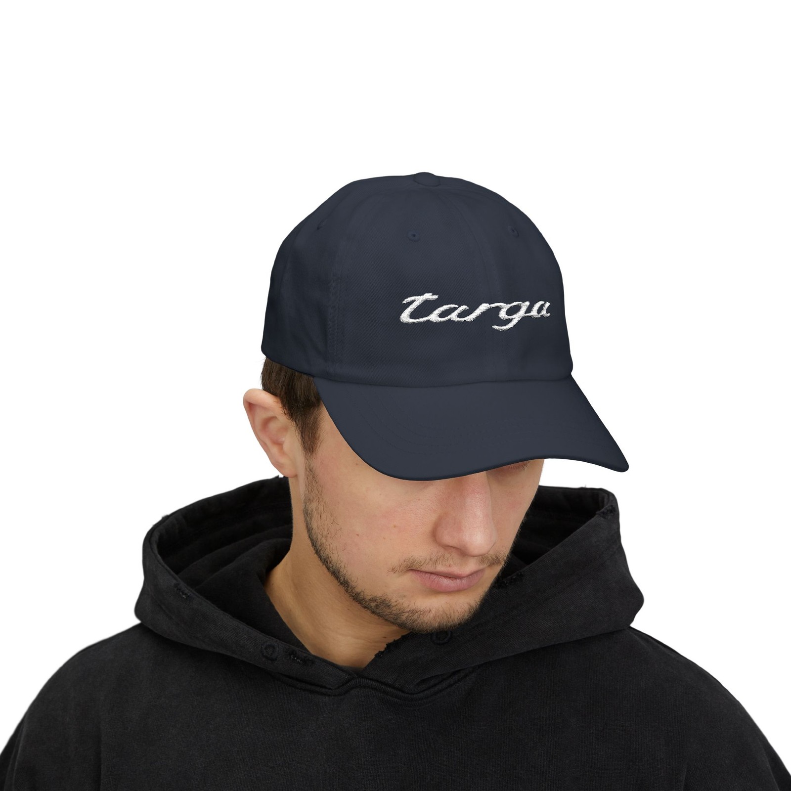 Porsche 911 Targa Embroidered Emblem / Badge Script on Unstructured Dad Hat Cap