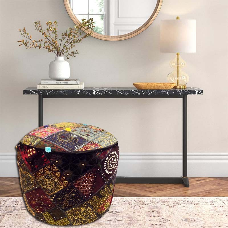 24" GIFT FOR HIS BANJARA FURNITURE OTTOMAN BENCH FOOTSTOOL POUF PILLOW COVER
