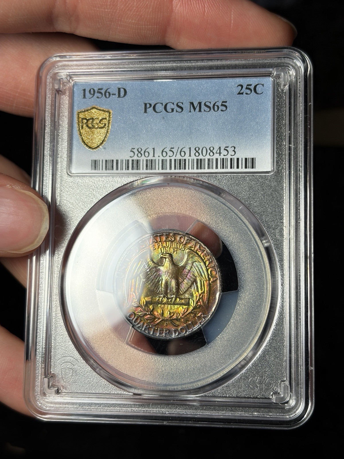 1956 US Mint Set 18 Coin Fully PCGS Graded Rainbow Toned WOW Original
