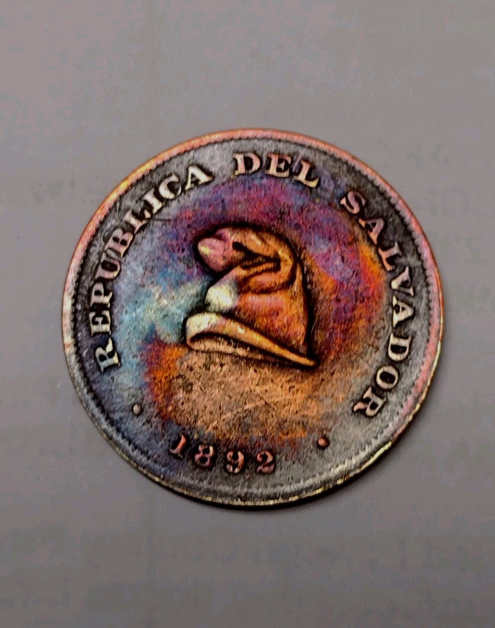 ART Old Novelty 1X1 Remake. Coin ** Republica Del Salvador      1892 UN CENTAVO.