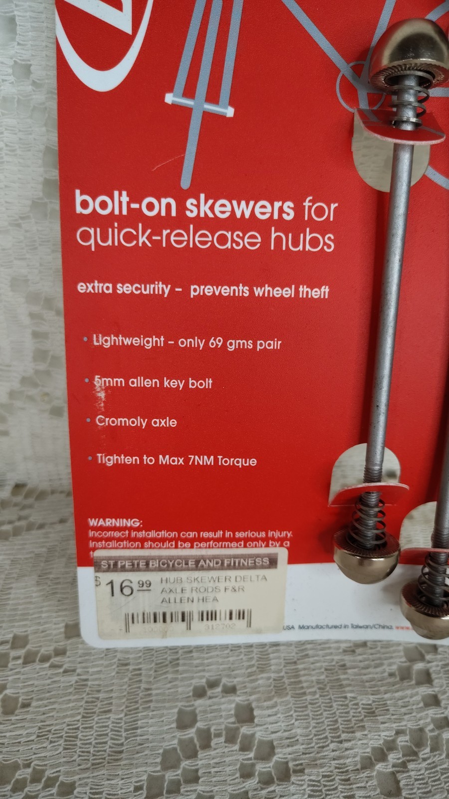 Delta Axle Rodz Locking Skewer Set (Silver) [TD9100]
