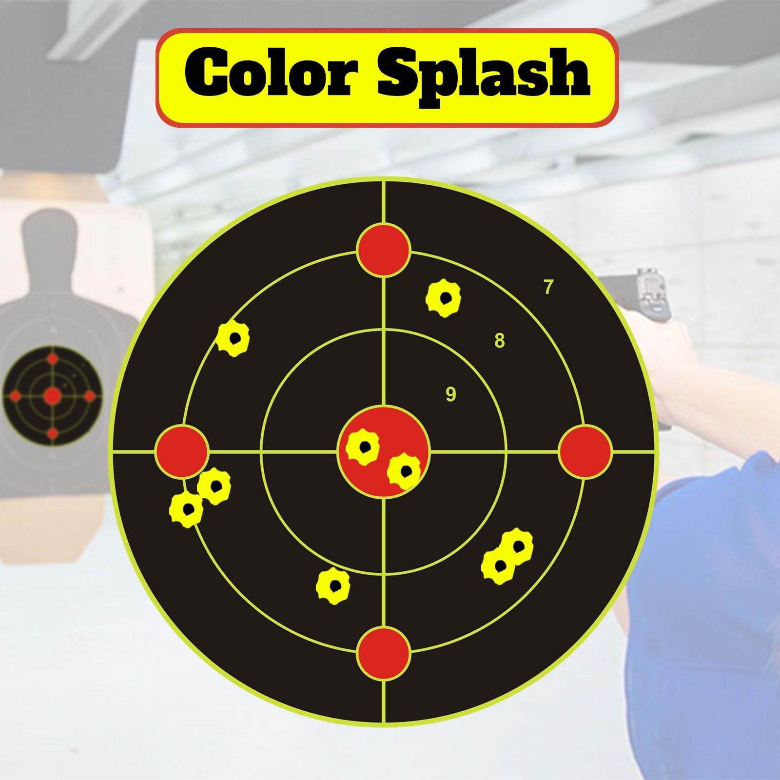 6-Inch Adhesive Splatter Targets - 100 Pack for Shooting Practice