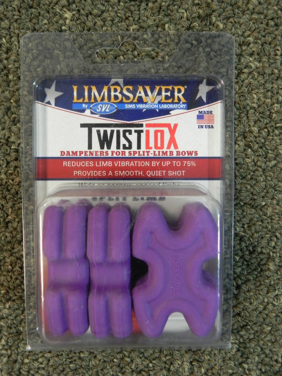 Limbsaver TwistLox Dampeners for Split Limb Bows Purple #4724