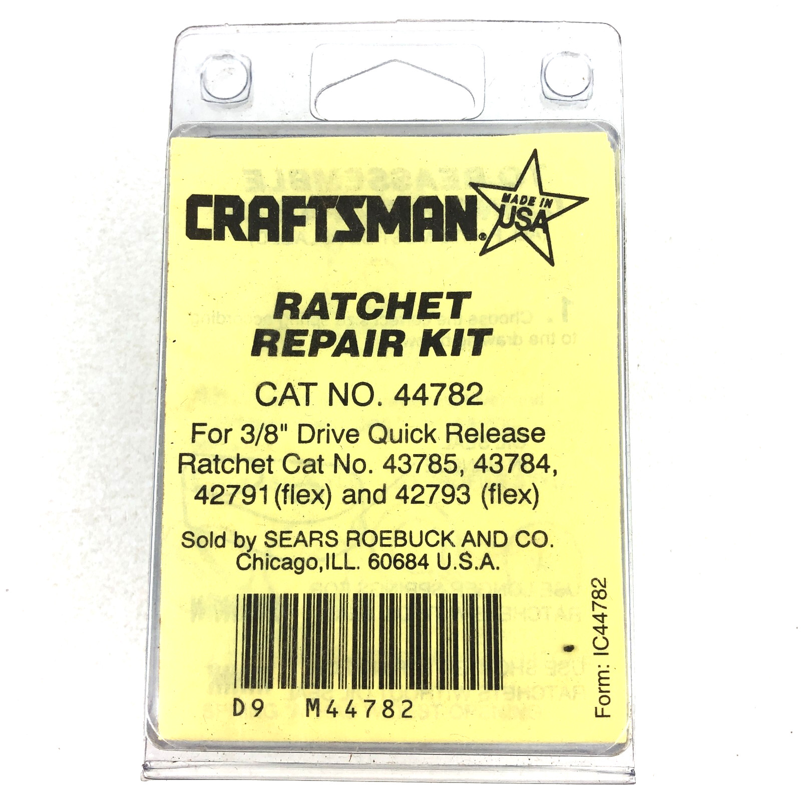 New Craftsman 44782 3/8” Drive Ratchet Repair Kit 43785 43784 42791 & 42793 Flex
