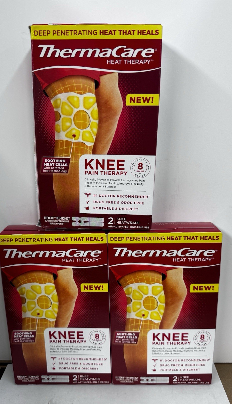 Thermacare Heat Therapy 6 Knee Heatwraps EXP 11/27